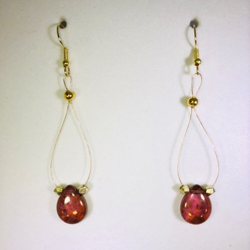 Star Crafts Rose Gold Topaz with 14kt Gold Beads